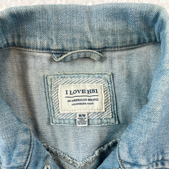 FOREVER 21 • Light Wash Distressed Denim Jacket - Picture 11 of 14